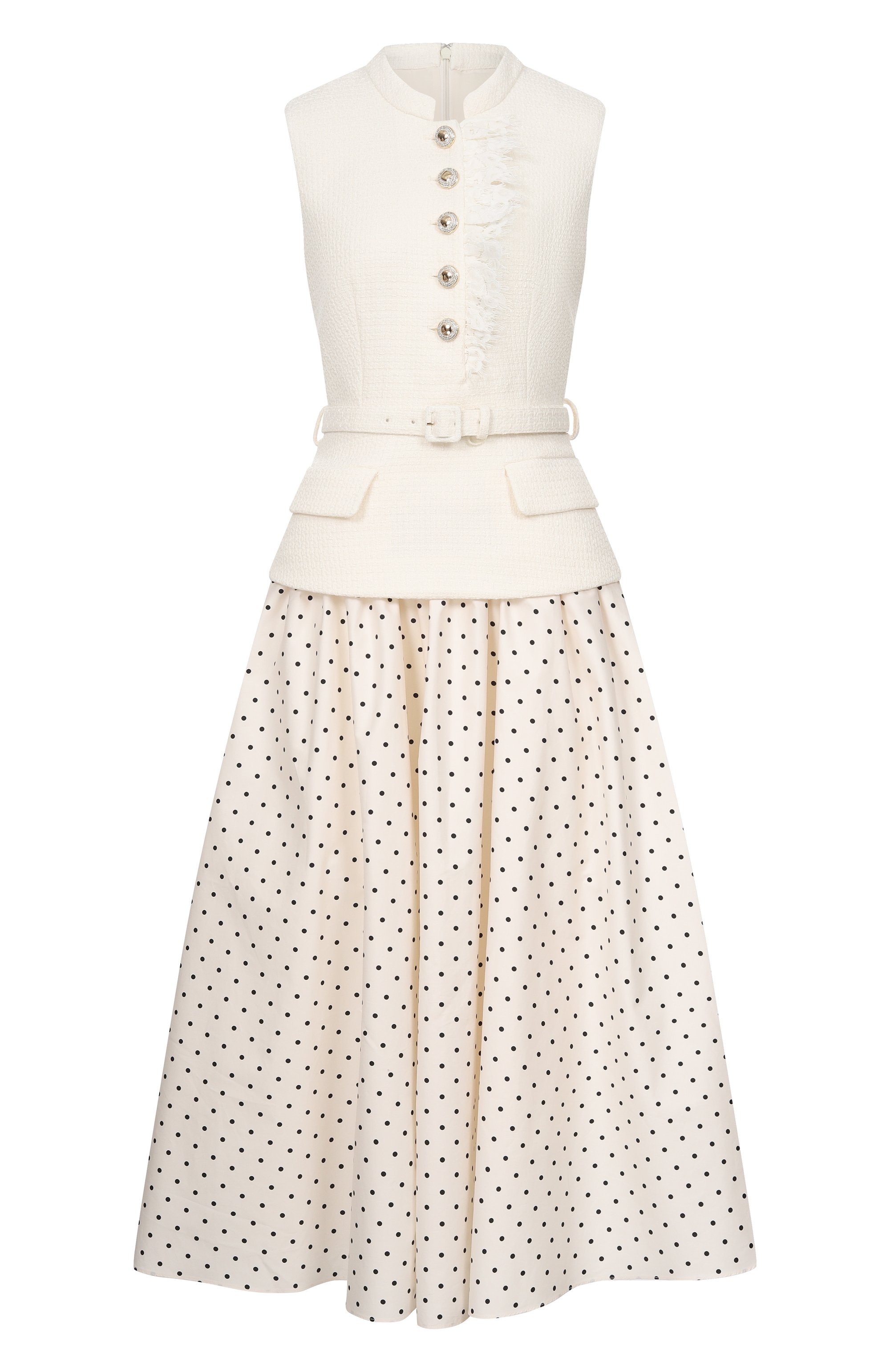 Комбинированное платье SELF-PORTRAIT, арт. SS26031MC, фото 1