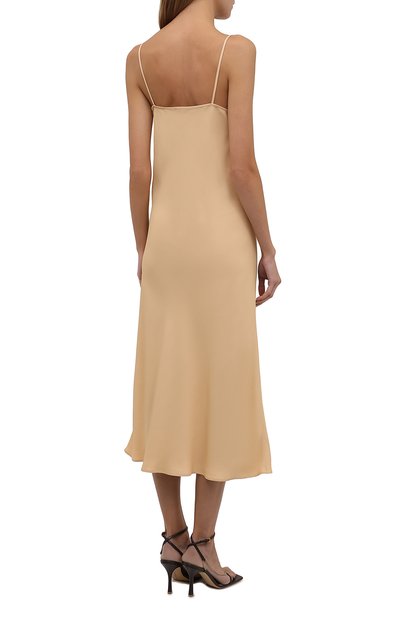 Платье из вискозы JIL SANDER бежевого цвета по цене 96200 руб., арт. JSWT506606-WT381500, фото 4 Платье из вискозы JIL SANDER, арт. JSWT506606-WT381500, фото 4