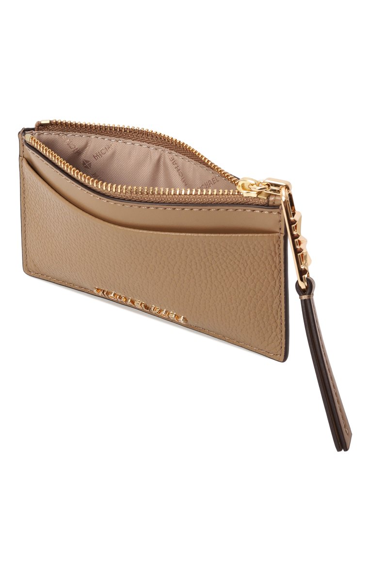 Женский кожаный футляр для кредитных карт MICHAEL MICHAEL KORS бежевого цвета, арт. 32H3G8ED1L | Фото 3 (Нос: Не проставлено; Материал: Натуральная кожа)