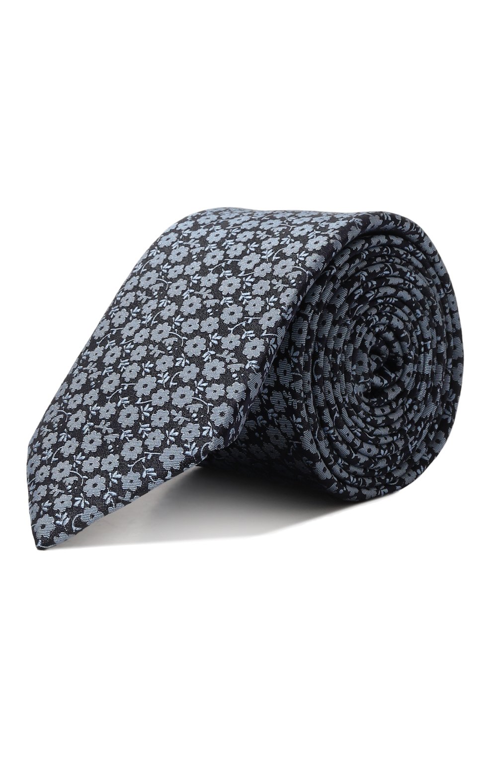 Шелковый галстук BOSS синего цвета по цене 8040 руб., арт. 50499583, фото 1 Шелковый галстук BOSS, арт. 50499583, фото 1