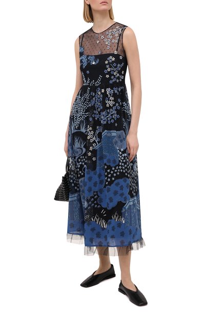 Платье REDVALENTINO темно-синего цвета по цене 115500 руб., арт. VR3VA17E/5QM, фото 2 Платье REDVALENTINO, арт. VR3VA17E/5QM, фото 2