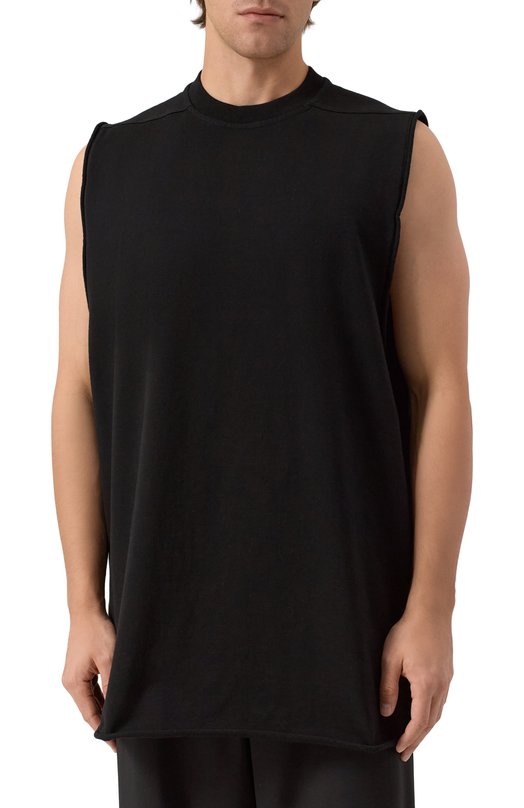Хлопковая майка Rick Owens RR02E1108/RIG Чёрный  RR02E1108/RIG Фото 3