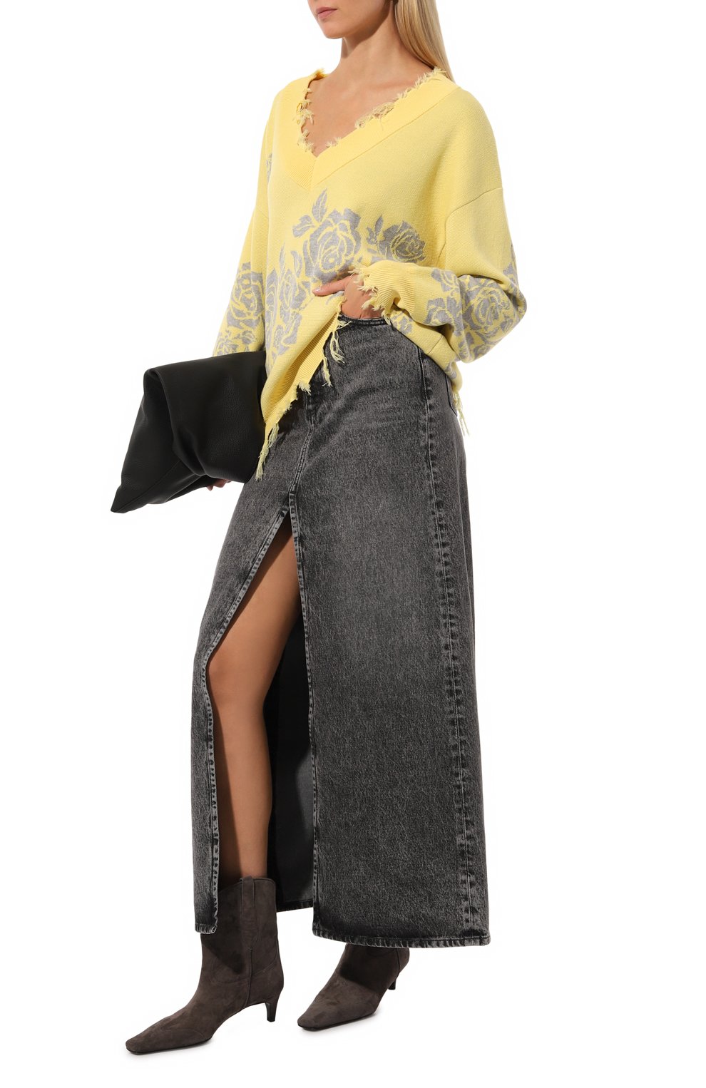 Замшевые казаки dana ERIKA CAVALLINI темно-коричневого цвета по цене 69950 руб., арт. P4WY34, фото 2 Замшевые казаки dana ERIKA CAVALLINI, арт. P4WY34, фото 2