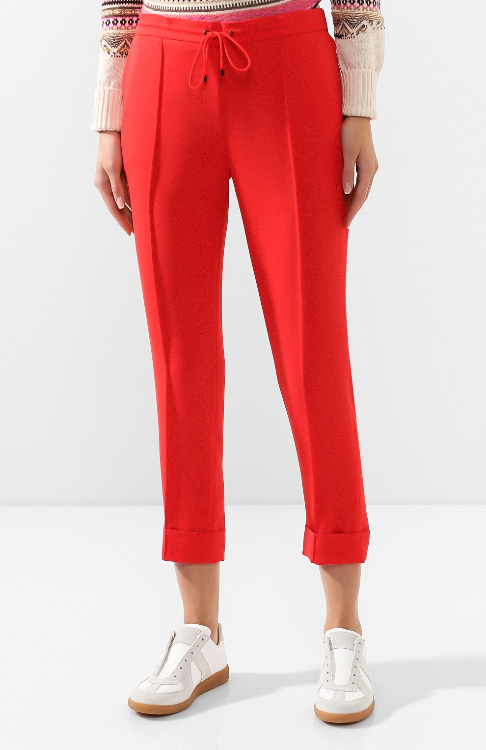 Брюки KENZO красного цвета по цене 29800 руб., арт. FA52PA1675AM, фото 3 Брюки KENZO, арт. FA52PA1675AM, фото 3