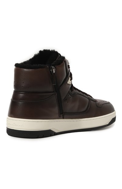 Кожаные кеды sneak-air SANTONI, арт. MBSG22021BINPGHV, фото 5