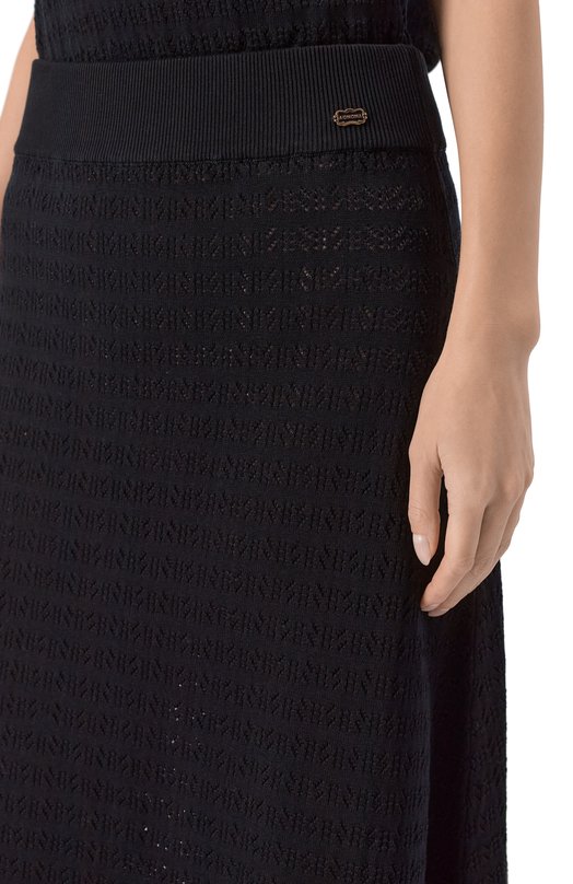Хлопковая юбка Agnona KG11050E/8F120PE Чёрный  KG11050E/8F120PE Фото 5