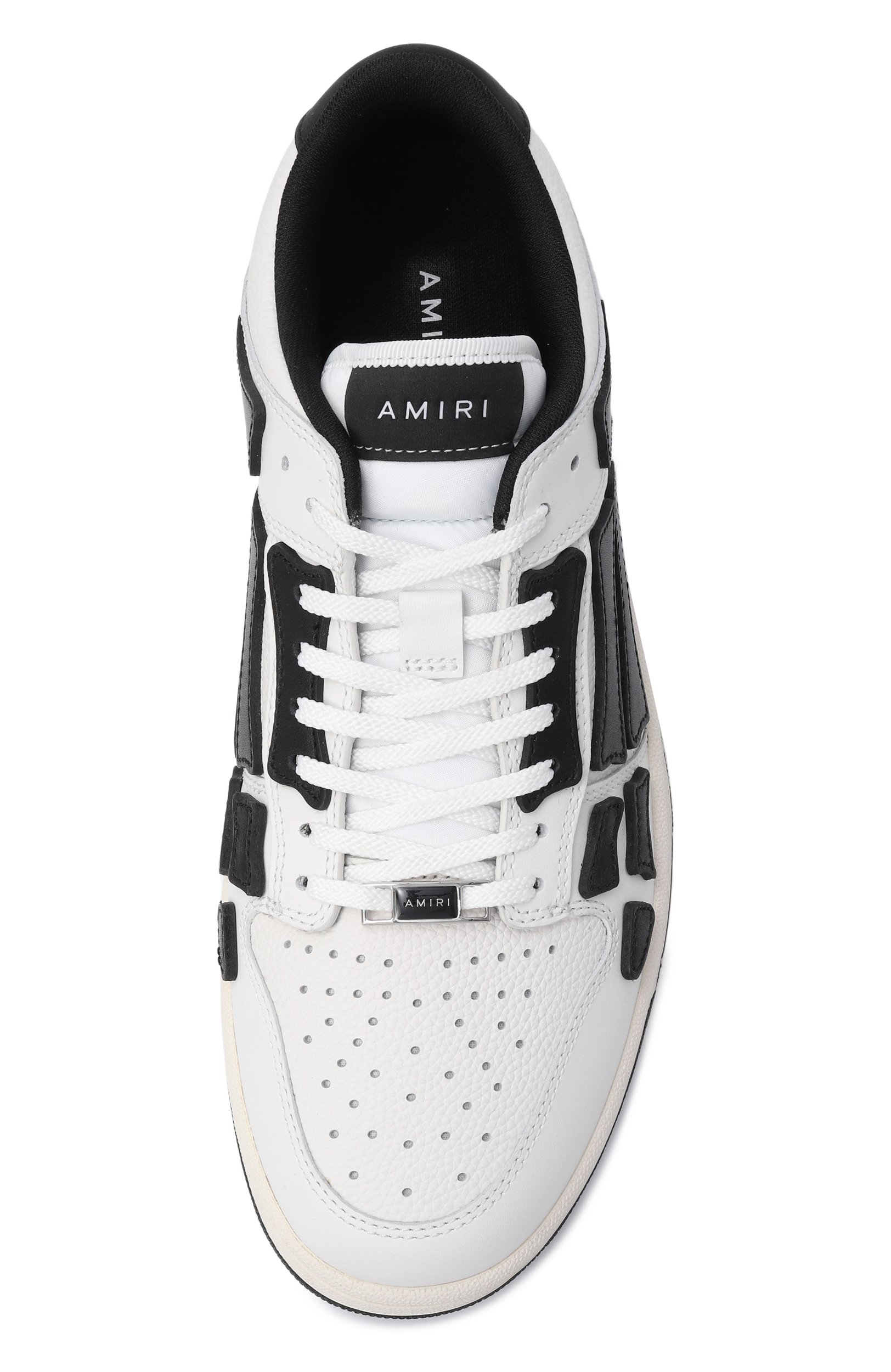 Кожаные кеды skel-top AMIRI белого цвета по цене 69950 руб., арт. AMF0SR1047, фото 5 Кожаные кеды skel-top AMIRI, арт. AMF0SR1047, фото 5