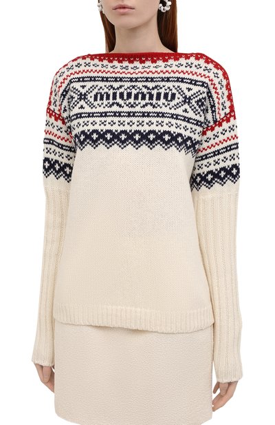 Шерстяной свитер MIU MIU, арт. MML519-1ZUK-F0944, фото 3