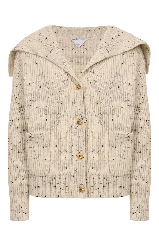 Шерстяной кардиган Bottega Veneta 838107/V5LV0 Кремовый 838107/V5LV0
