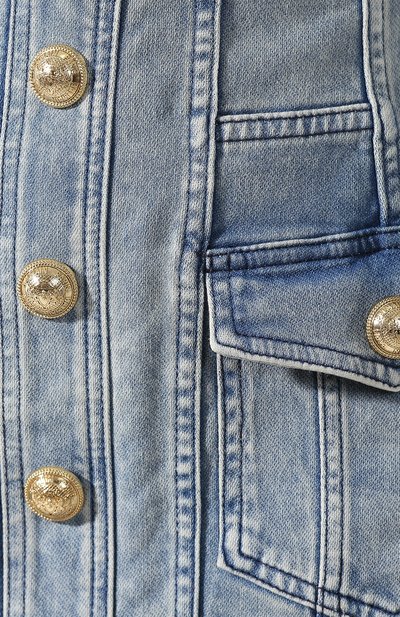 Джинсовая юбка BALMAIN голубого цвета по цене 106500 руб., арт. TF14013/D005, фото 5 Джинсовая юбка BALMAIN, арт. TF14013/D005, фото 5