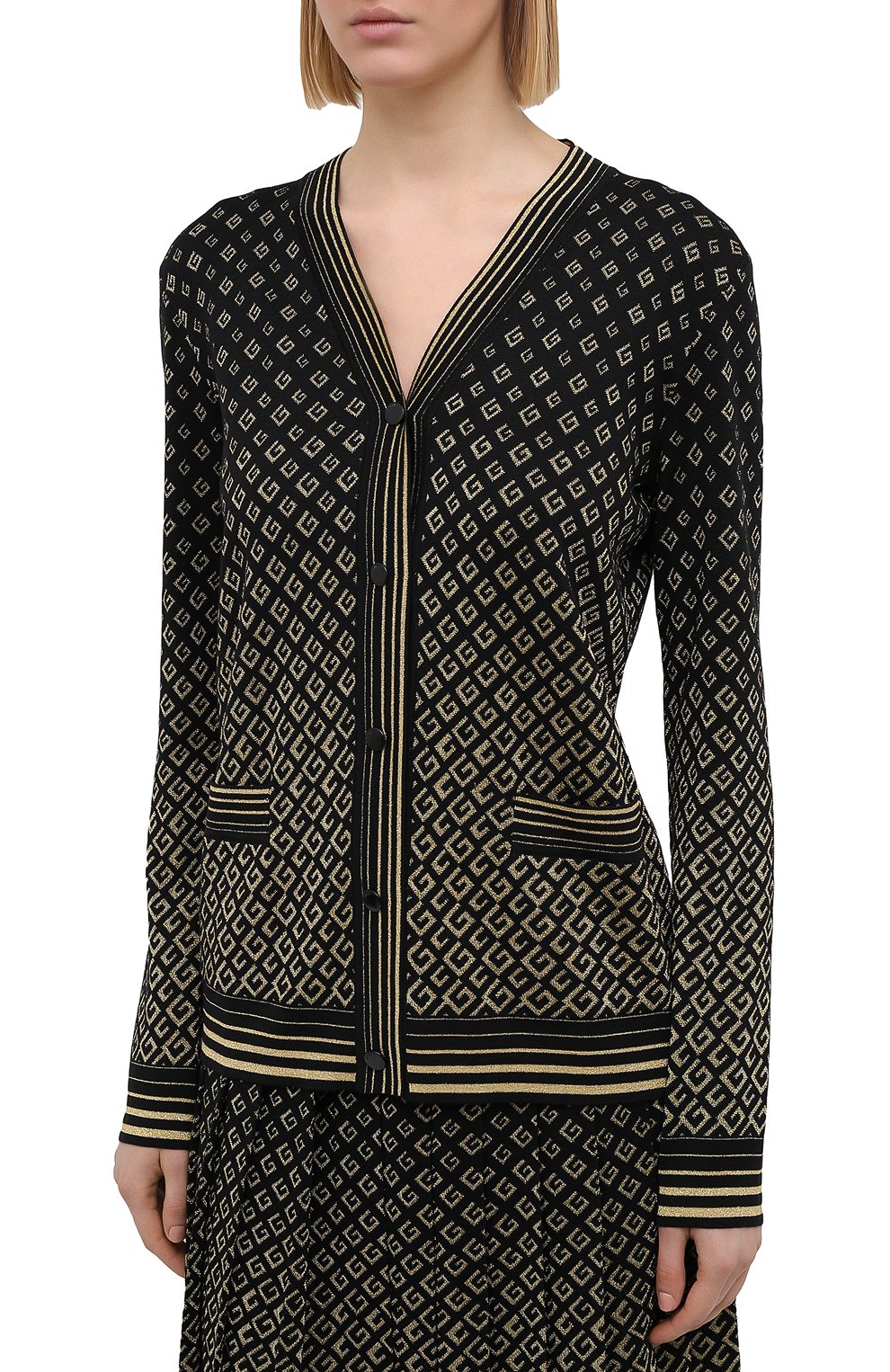 Кардиган из шерсти и вискозы GUCCI черного цвета по цене 187200 руб., арт. 650375/XKB0G, фото 3 Кардиган из шерсти и вискозы GUCCI, арт. 650375/XKB0G, фото 3