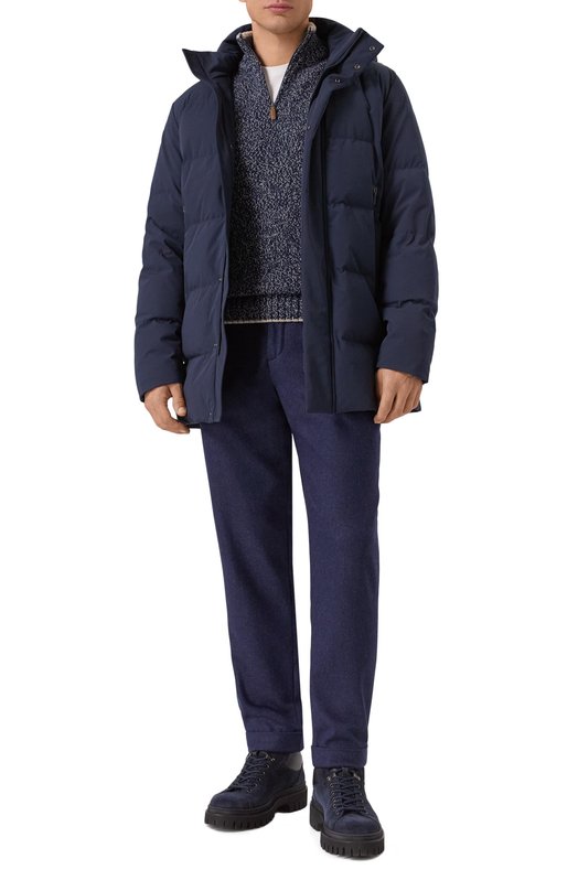 Свитер из шерсти и кашемира Paul&Shark 15311112/3XL Синий  15311112/3XL Фото 2