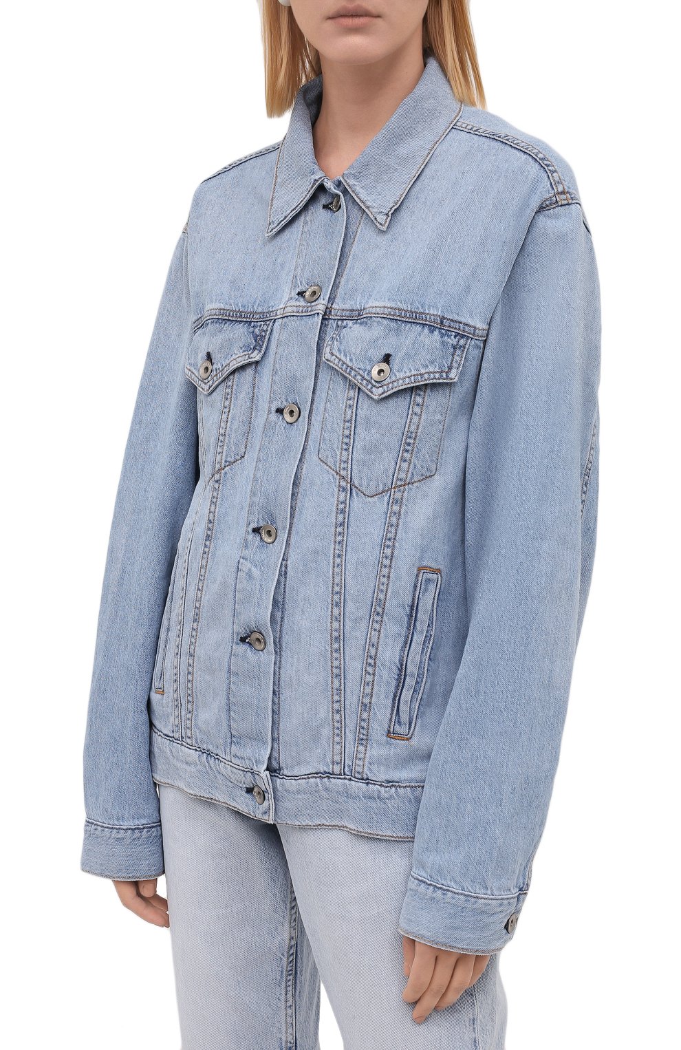 Джинсовая куртка RAG AND BONE голубого цвета по цене 52700 руб., арт. WDD21P1428KSLL, фото 3 Джинсовая куртка RAG AND BONE, арт. WDD21P1428KSLL, фото 3