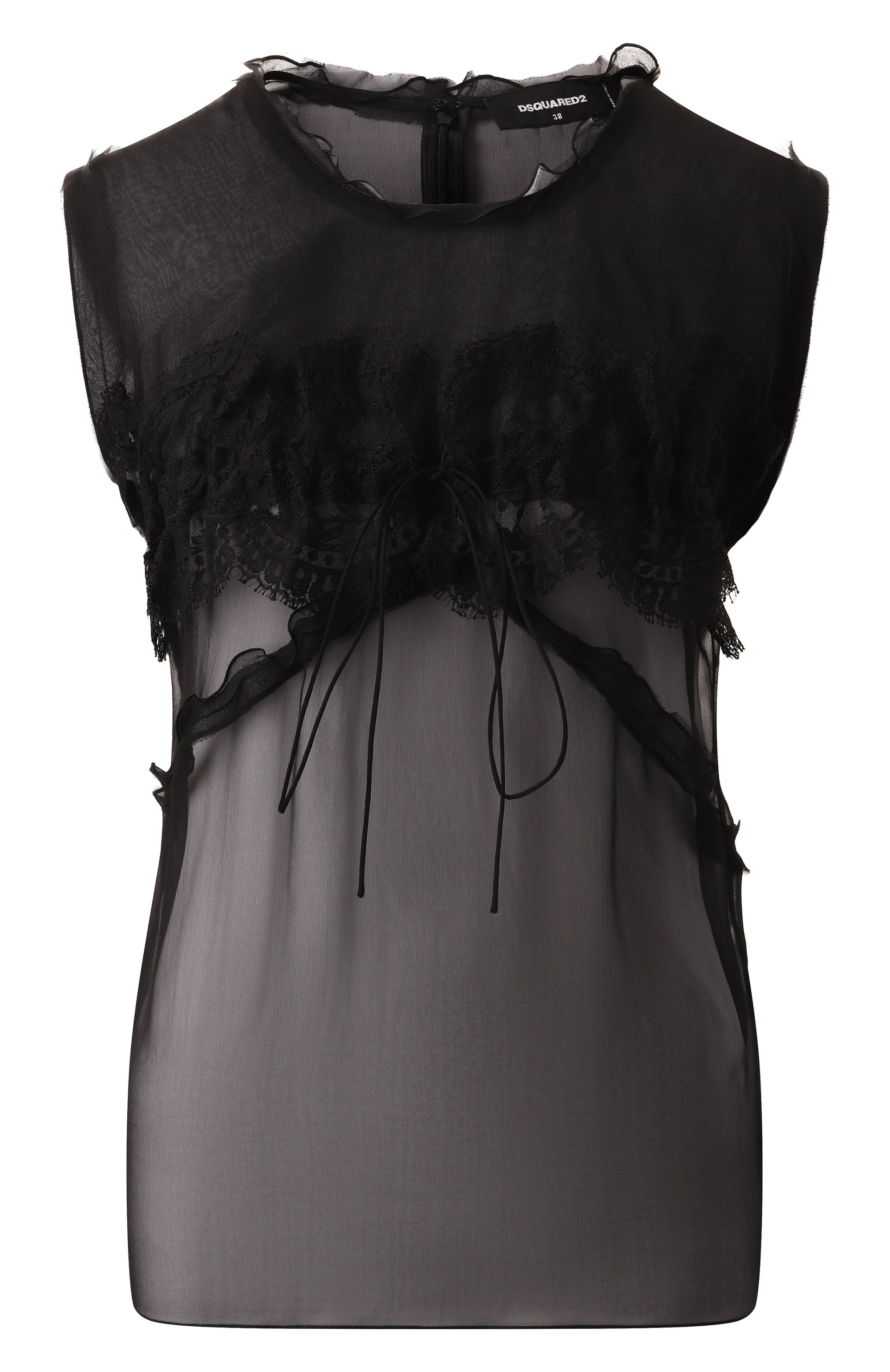 Шелковый топ DSQUARED2, арт. S72NC1165/S53639, фото 1