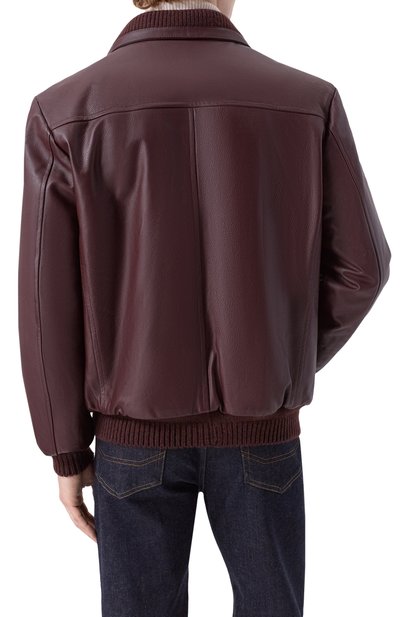 Кожаный бомбер KITON, арт. UW2239V0411H16, фото 4