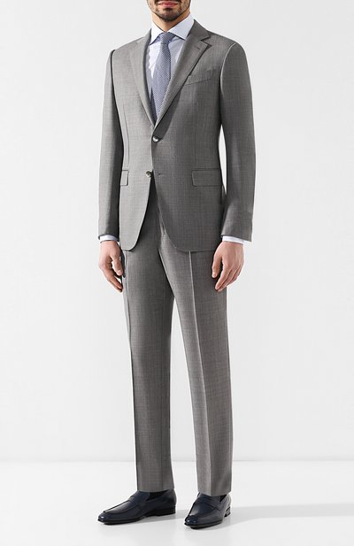 Хлопковая сорочка с воротником кент ZEGNA, арт. 501040/9MS4BA, фото 2