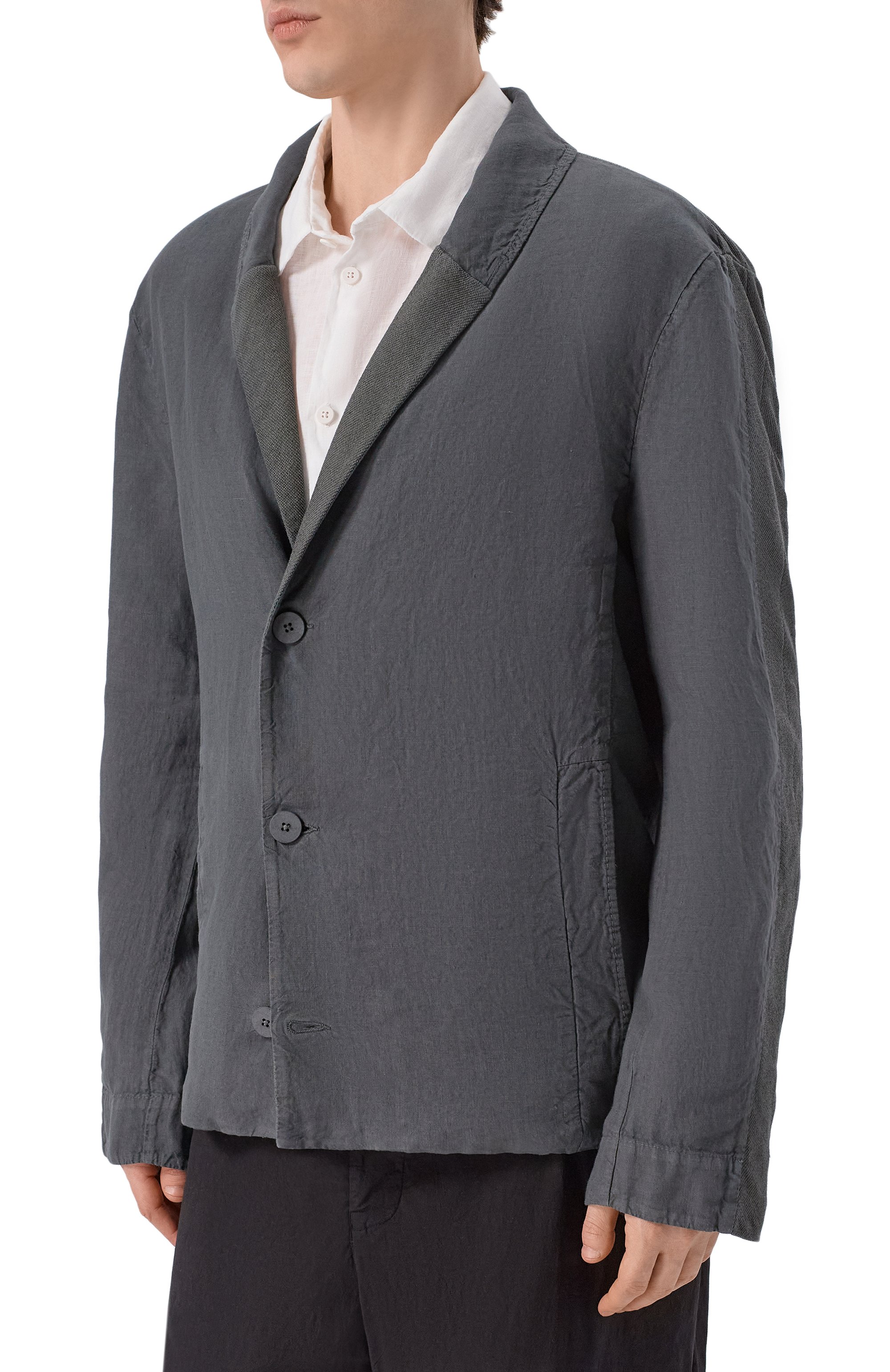 Пиджак изо льна и хлопка TRANSIT, арт. CFUTRCD135, фото 3