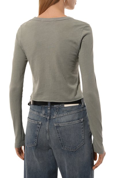 Хлопковый лонгслив SLVRLAKE, арт. TLBY100P F0GR, фото 4