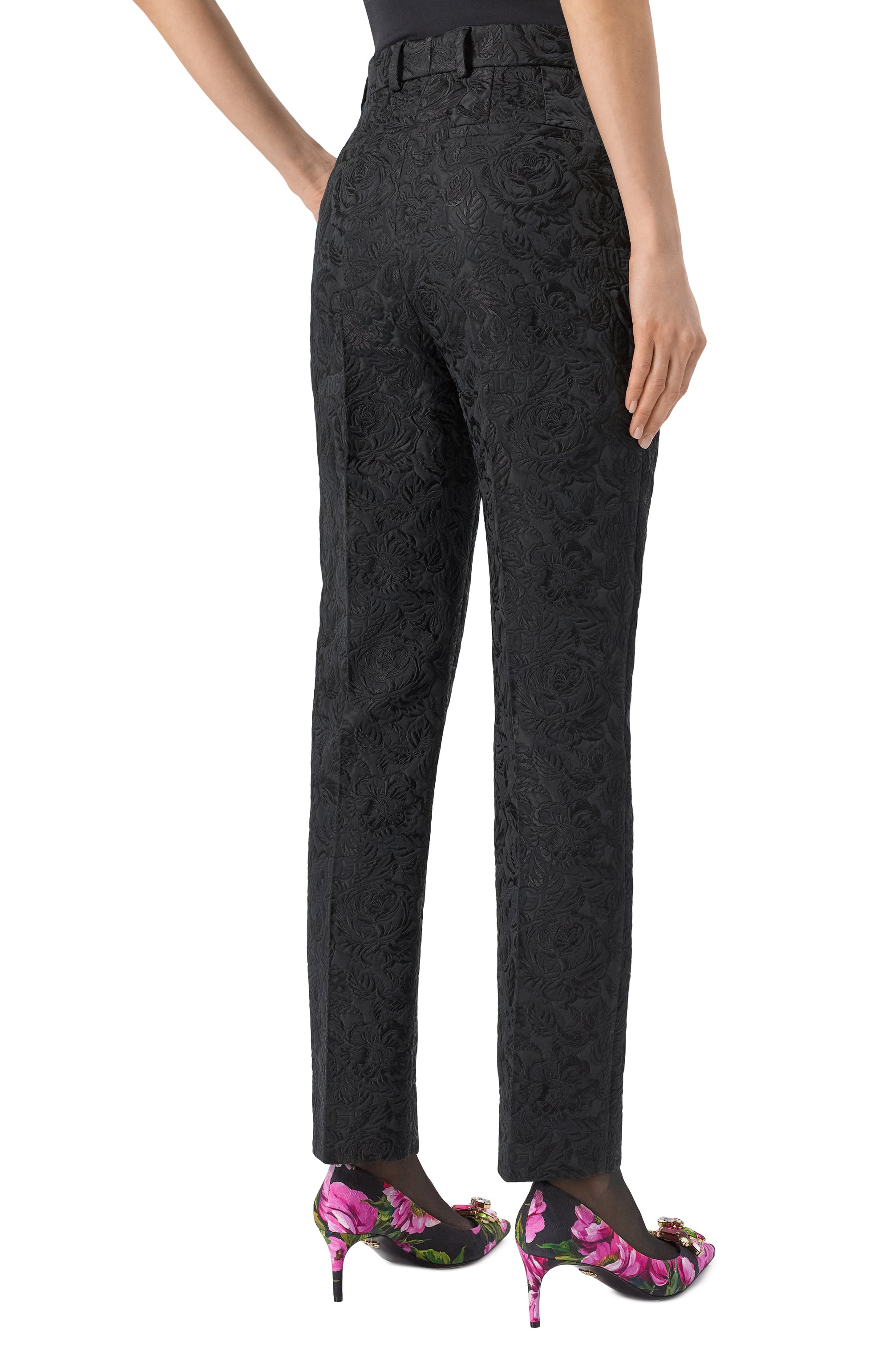 Брюки из хлопка и шелка DOLCE & GABBANA, арт. FTAM2T/HJMQK, фото 4