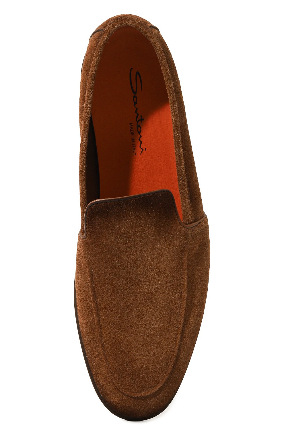 Замшевые лоферы malibu SANTONI коричневого цвета по цене 61550 руб., арт. MGAG18829DKTSRVR, фото 6 Замшевые лоферы malibu SANTONI, арт. MGAG18829DKTSRVR, фото 6
