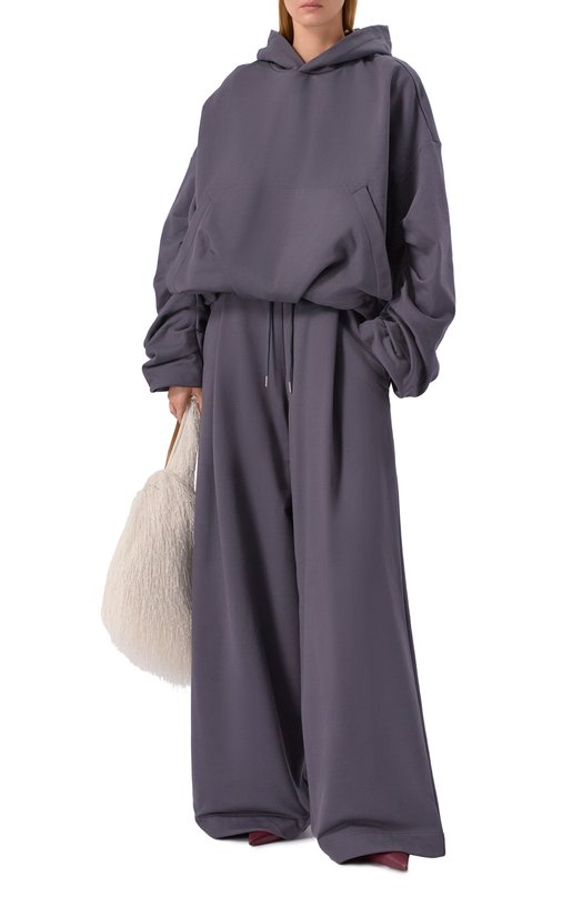 Хлопковые брюки Dries Van Noten 252-011139-2611 Серый  252-011139-2611 Фото 2