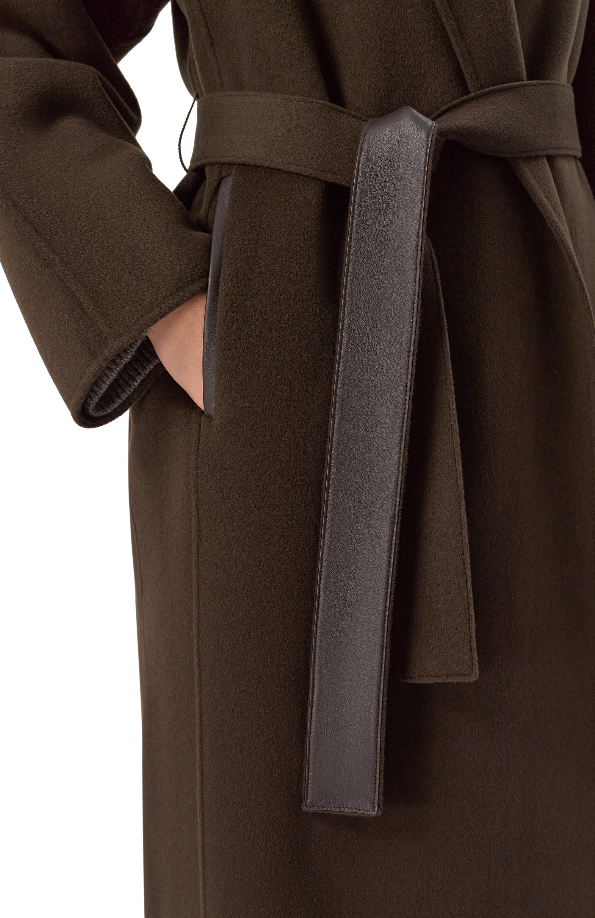 Пальто из шерсти и кашемира 12 STOREEZ темно-коричневого цвета по цене 69000 руб., арт. 133914, фото 5 Пальто из шерсти и кашемира 12 STOREEZ, арт. 133914, фото 5