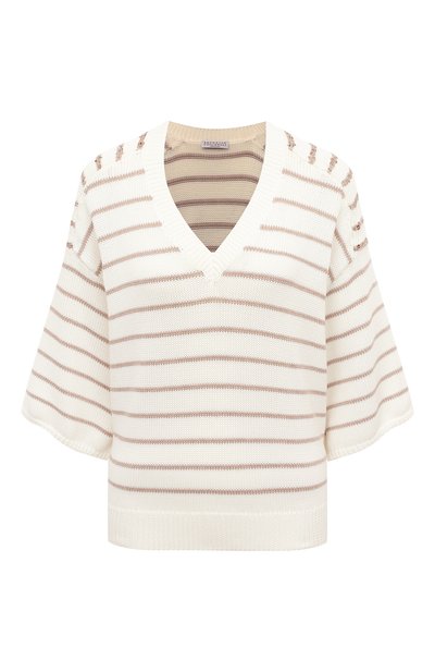 Хлопковый пуловер BRUNELLO CUCINELLI, арт. M1900B1039, фото 1