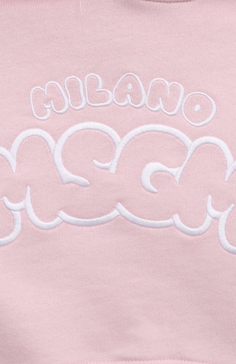 Укороченное худи из хлопка MSGM KIDS, арт. S4MSJGHS086, фото 1