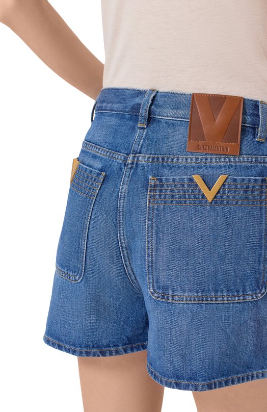 Джинсовые шорты Valentino 8B3DD28S/9Y8 Синий  8B3DD28S/9Y8 Фото 5