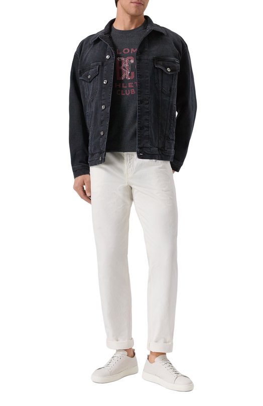 Хлопковая футболка Brunello Cucinelli M0B133386G Серый  M0B133386G Фото 2