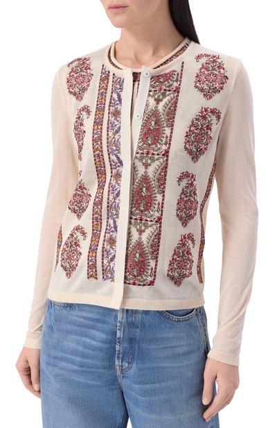 Кардиган из кашемира и шелка GIAMBATTISTA VALLI, арт. 26SSPVCMM34P/80CAS, фото 3