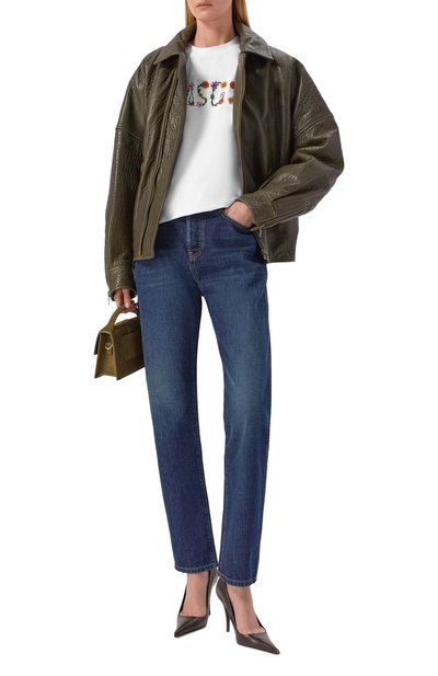 Женская хлопковая футболка MSGM, арт. 4041MDM124N/267002