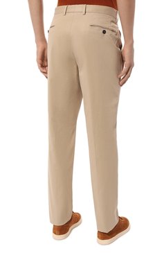 Мужские хлопковые брюки ZEGNA светло-бежевого цвета, арт. UDI17A7/TR00 | Фото 4 (Материал внешний: Хлопок; Драгоценные камни: Проставлено; Материал сплава: Проставлено; Длина (брюки, джинсы): Стандартные; Случай: Повседневный; Стили: Кэжуэл; Силуэт М (брюки): Чиносы)
