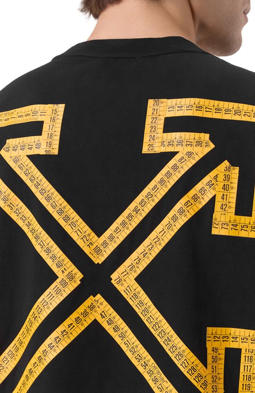 Хлопковая футболка Off-White 0MAA120S25JER00D Чёрный  0MAA120S25JER00D Фото 5