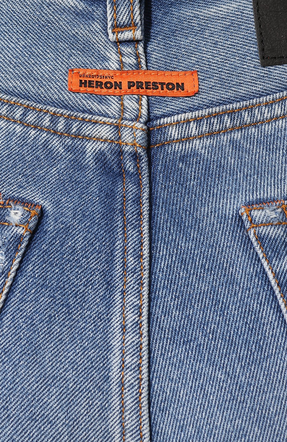 Джинсы HERON PRESTON синего цвета по цене 54950 руб., арт. HWYA002E196410267398, фото 5 Джинсы HERON PRESTON, арт. HWYA002E196410267398, фото 5