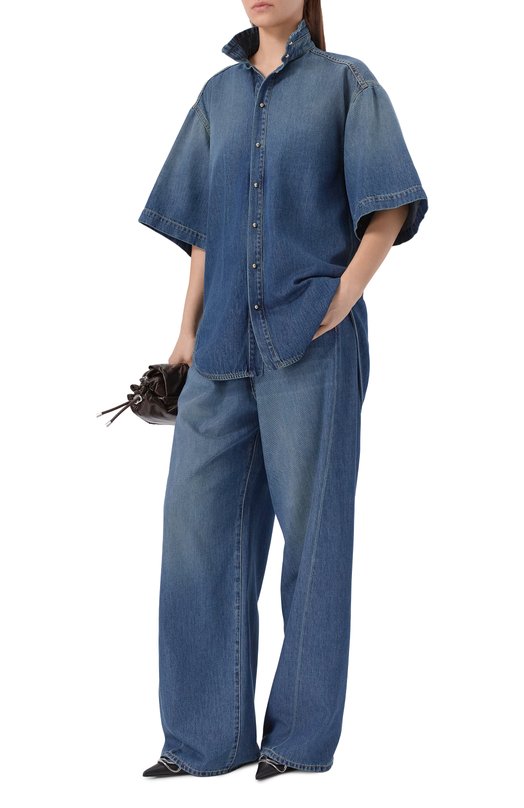 Джинсовая рубашка Darkpark WSH37 TBL01W075/R0BERTA-TENCEL DENIM C0LLAR SHIRT Синий  WSH37 TBL01W075/R0BERTA-TENCEL DENIM C0LLAR SHIRT Фото 2