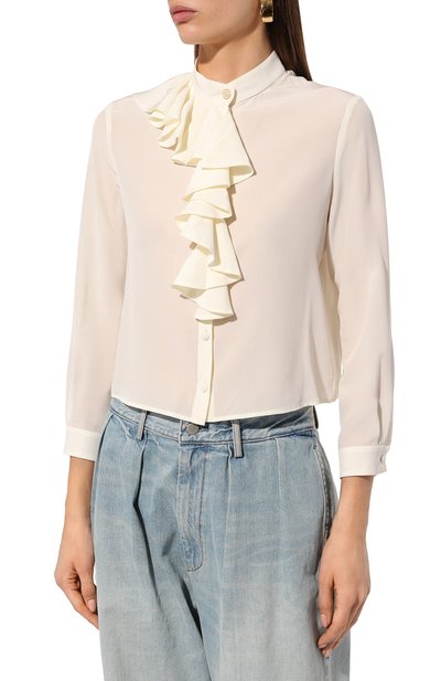 Шелковая блузка GUCCI, арт. 642439 ZAAOG, фото 3