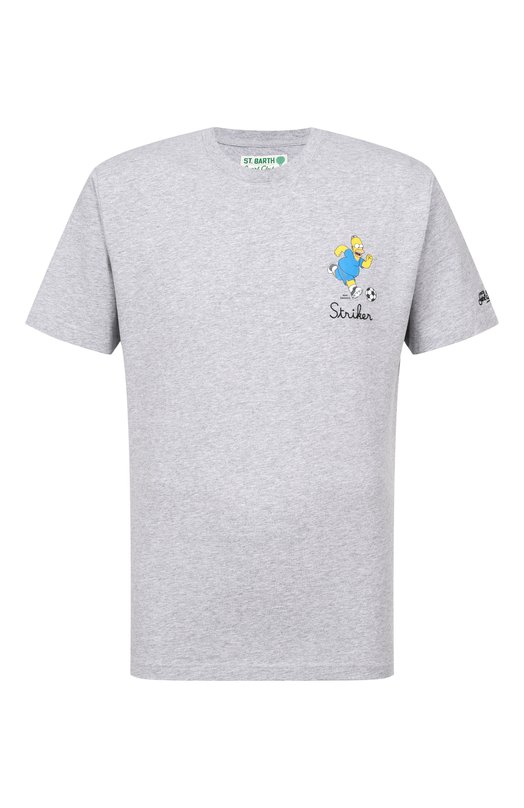 Хлопковая футболка MC2 Saint Barth ARN0001-03073I/ARN0TT Серый ARN0001-03073I/ARN0TT