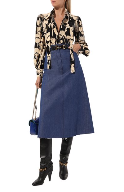 Шелковая блузка GUCCI, арт. 652693 ZAGRX, фото 2