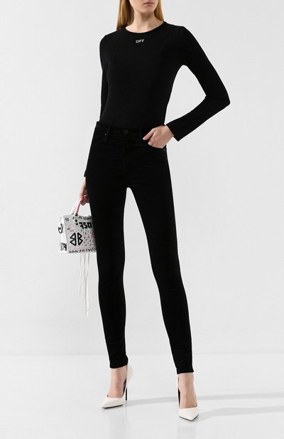 Боди OFF-WHITE черного цвета по цене 27600 руб., арт. 0WDD009E19E670911001, фото 2 Боди OFF-WHITE, арт. 0WDD009E19E670911001, фото 2