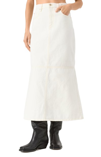 Джинсовая юбка FRAME DENIM белого цвета по цене 43950 руб., арт. WP25DSK003, фото 3 Джинсовая юбка FRAME DENIM, арт. WP25DSK003, фото 3