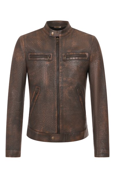 Мужская кожаная куртка DOLCE & GABBANA, арт. G9AZZL/HULXP