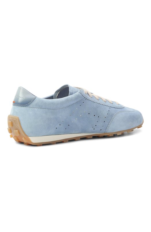 Замшевые кроссовки Santoni WBGG61356BIFTTKR Голубой  WBGG61356BIFTTKR Фото 5
