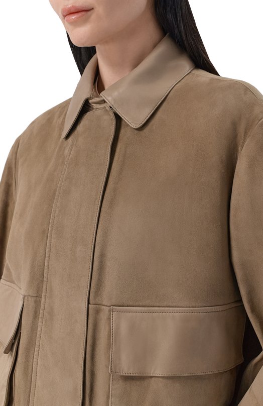 Замшевая куртка Giorgio Armani GW003376/AF26012 Хаки  GW003376/AF26012 Фото 5