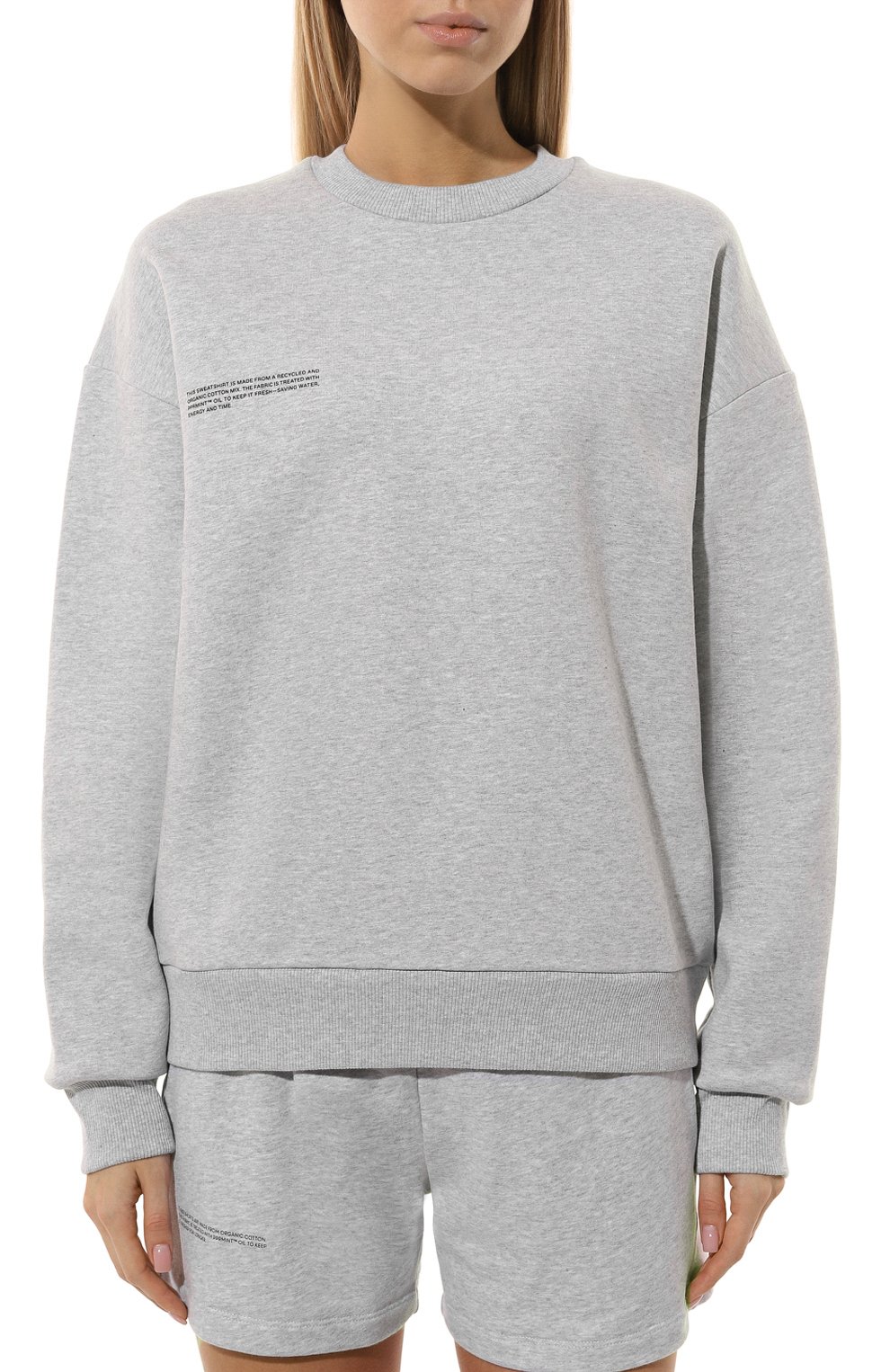Хлопковый свитшот PANGAIA серого цвета по цене 14650 руб., арт. 10000299, фото 3 Хлопковый свитшот PANGAIA, арт. 10000299, фото 3