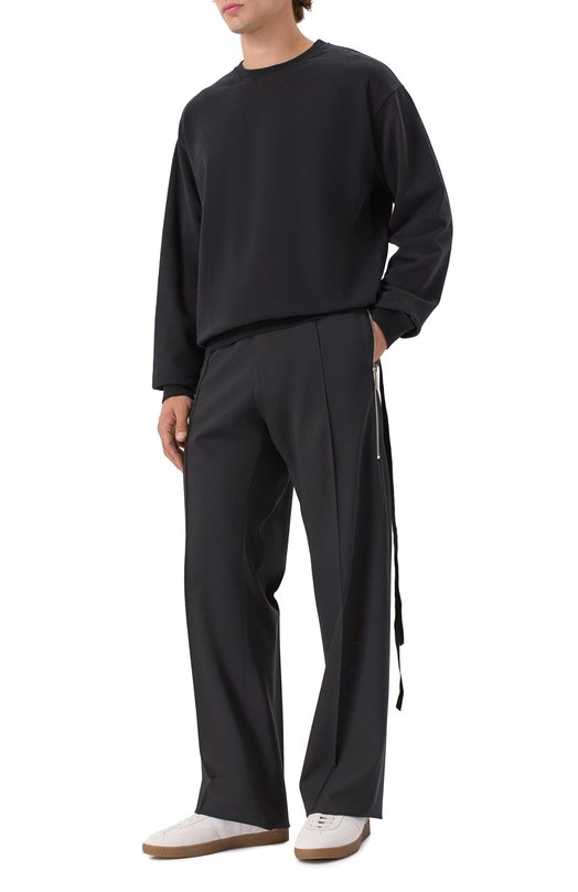 Хлопковый свитшот Ann Demeulemeester B0013215/FA185 Чёрный  B0013215/FA185 Фото 2