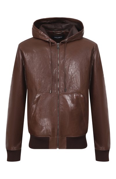 Мужской кожаный бомбер DOLCE & GABBANA, арт. G9BIIL/HULY2