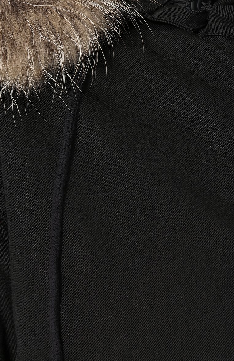 Хлопковая парка с меховым капюшоном SAINT LAURENT, арт. 534717/Y724T, фото 1