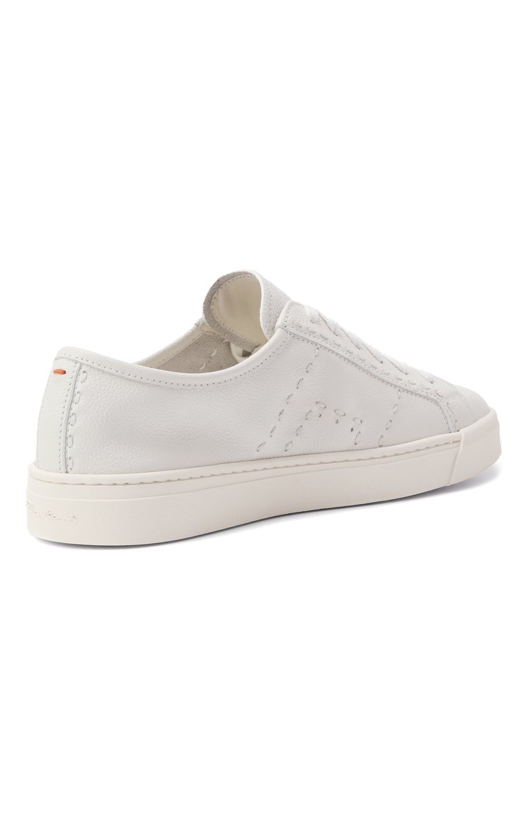 Женские кожаные кеды SANTONI молочного цвета, арт. WBGG61345PNNTDYI | Фото 5 (Подошва: Платформа; Материал внутренний: Натуральная кожа; Материал внешний: Натуральная кожа; Кросс-КТ: Низкие; Стили: Кэжуэл; Материал утеплителя: Без утеплителя; Автоматизация состава: Проставлено; Автоматизация ТО: Проставлено)