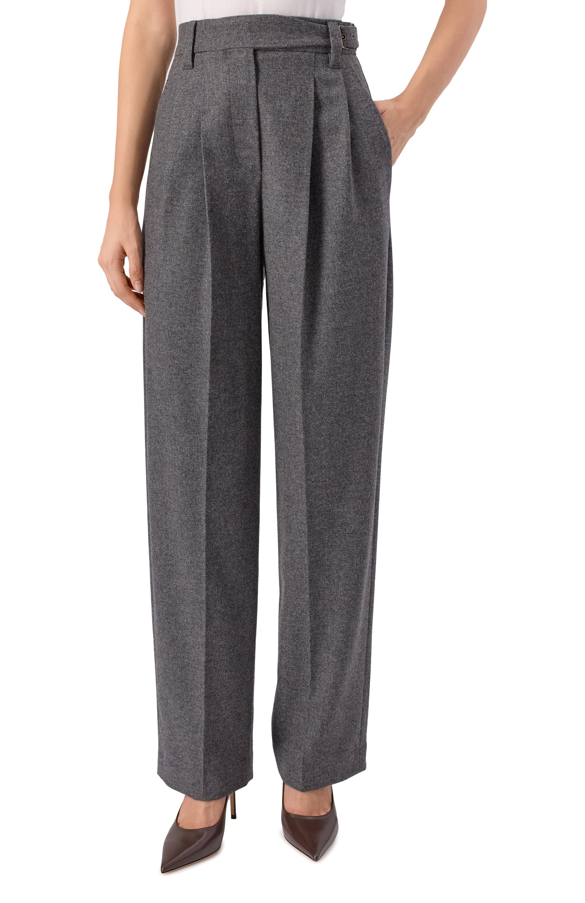 Брюки из шерсти и кашемира BRUNELLO CUCINELLI, арт. MB162P9027, фото 3